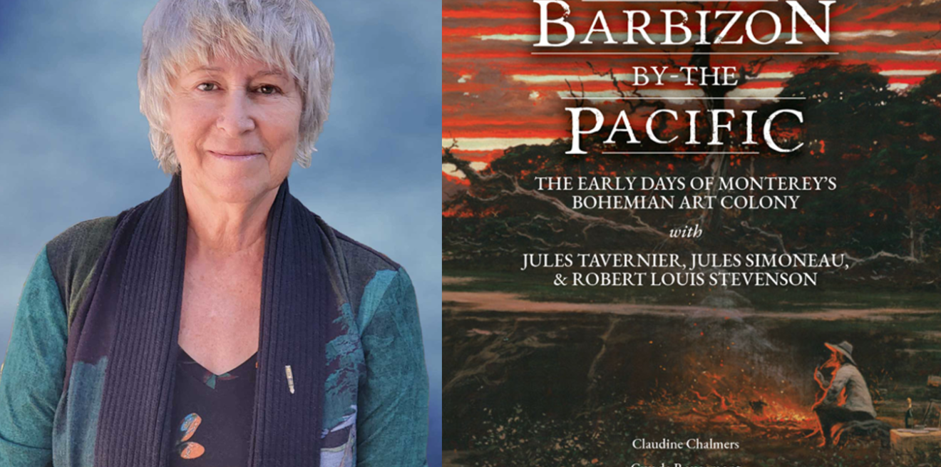 Portrait de Claudine Chalmers et un de ses livres